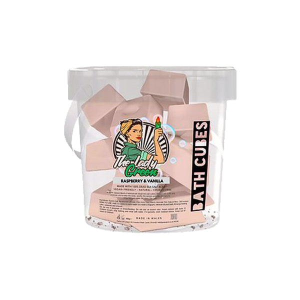 Lady Green 90mg CBD Cubos de baño de frambuesa y vainilla - 360g