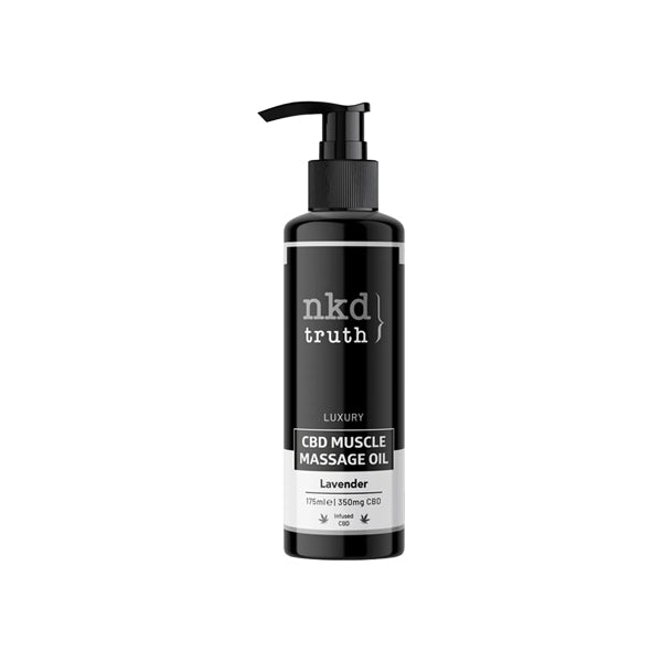 NKD Truth 350mg CBD Aceite de masaje muscular de lavanda - 175ml