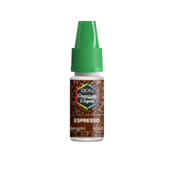 QCig Premium E-Liquids 10ml 0mg (60VG/40PG)