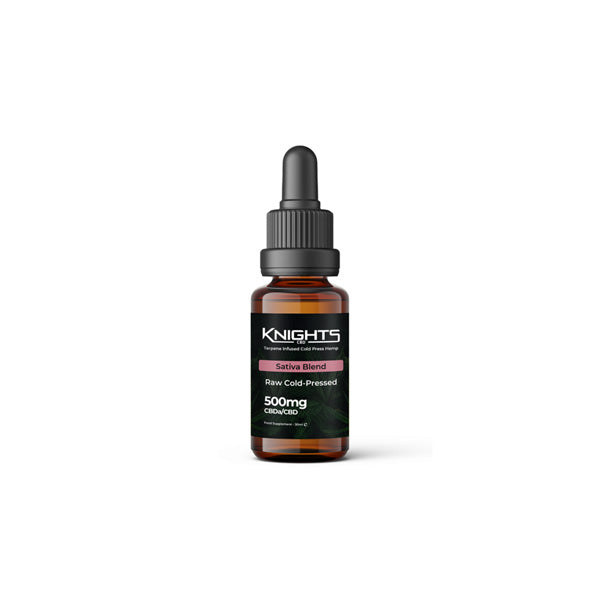 Knights CBD 500mg CBDa-CBD Sativa Blend Raw Cold-Pressed Oil - 30ml