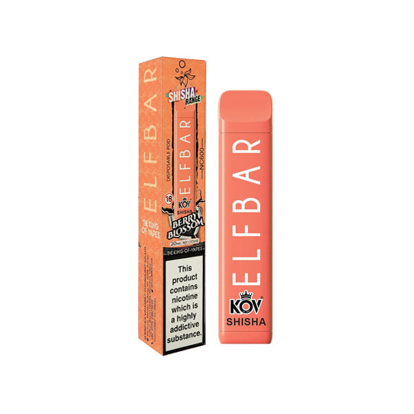 20mg Elf Bar Kov Shisha Aralığı NC600 Tek Kullanımlık Vape Pod 600 Ponponları