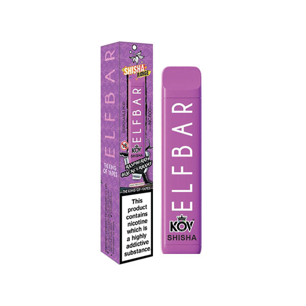 20mg Elf Bar Kov Shisha Aralığı NC600 Tek Kullanımlık Vape Pod 600 Ponponları