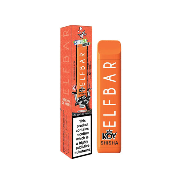 20mg Elf Bar Kov Shisha Aralığı NC600 Tek Kullanımlık Vape Pod 600 Ponponları