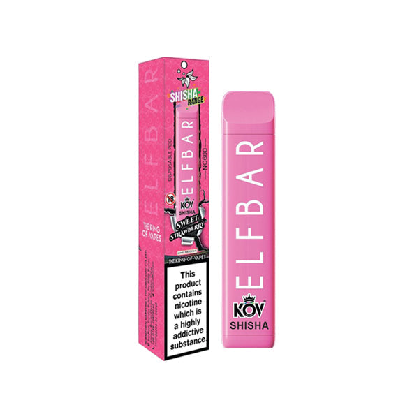 20mg Elf Bar Kov Shisha Aralığı NC600 Tek Kullanımlık Vape Pod 600 Ponponları