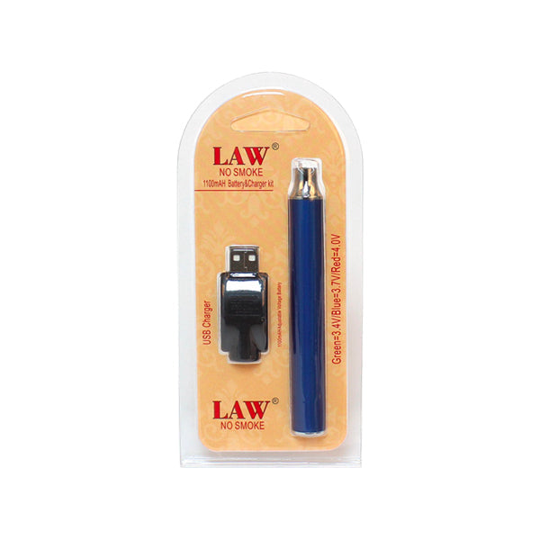 Law No Smoke 1100mAh Vape Pil ve USB Şarj Cihazı