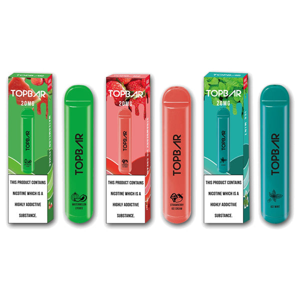 20mg Top Bar Desechable Vape Pod 600 Puffs