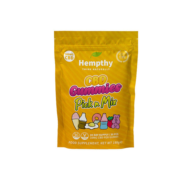 Hempthy 300mg CBD Gummies 30 Ct Kese