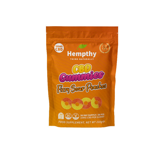 Hempthy 300mg CBD Gummies 30 Ct Kese