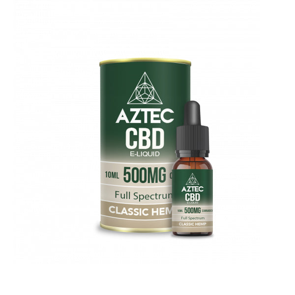 Aztec CBD 500mg Líquido de vapeo de CBD 10ml (50PG/50VG)