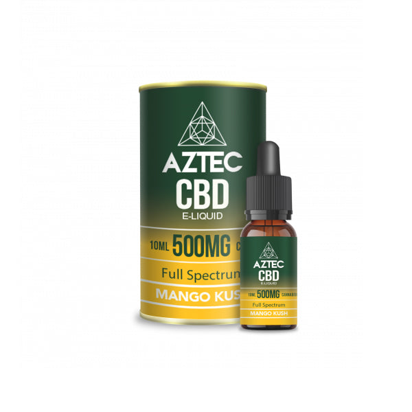 Aztec CBD 500mg Líquido de vapeo de CBD 10ml (50PG/50VG)