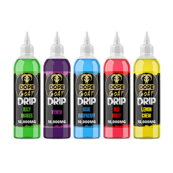 Dope Goat Drip 10,000mg CBD Líquido para vapeo 250ml (70PG/30VG)