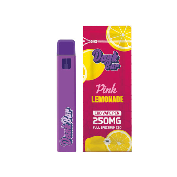 Dank Bar 250mg Full Spectrum CBD Vape desechable de Purple Dank - 12 sabores