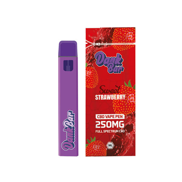 Dank Bar 250mg Full Spectrum CBD Vape desechable de Purple Dank - 12 sabores