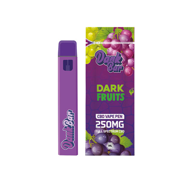 Dank Bar 250mg Full Spectrum CBD Vape desechable de Purple Dank - 12 sabores