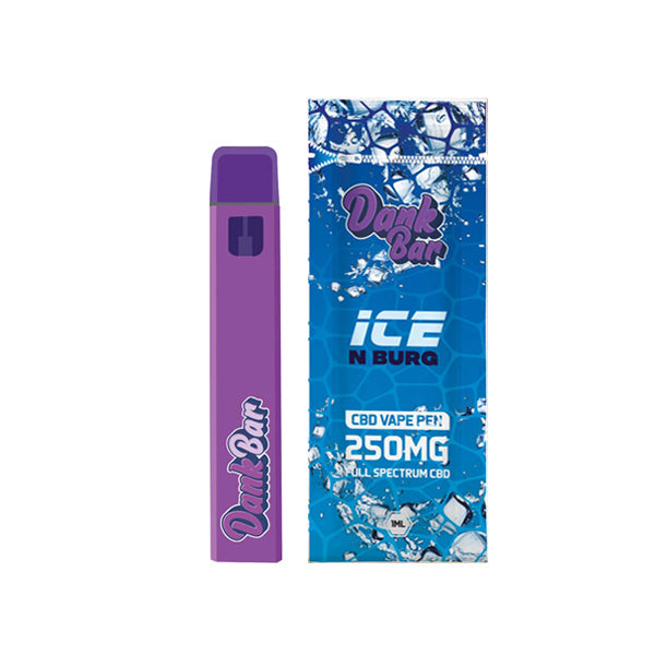 Dank Bar 250mg Full Spectrum CBD Vape desechable de Purple Dank - 12 sabores