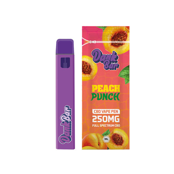 Dank Bar 250mg Full Spectrum CBD Vape desechable de Purple Dank - 12 sabores