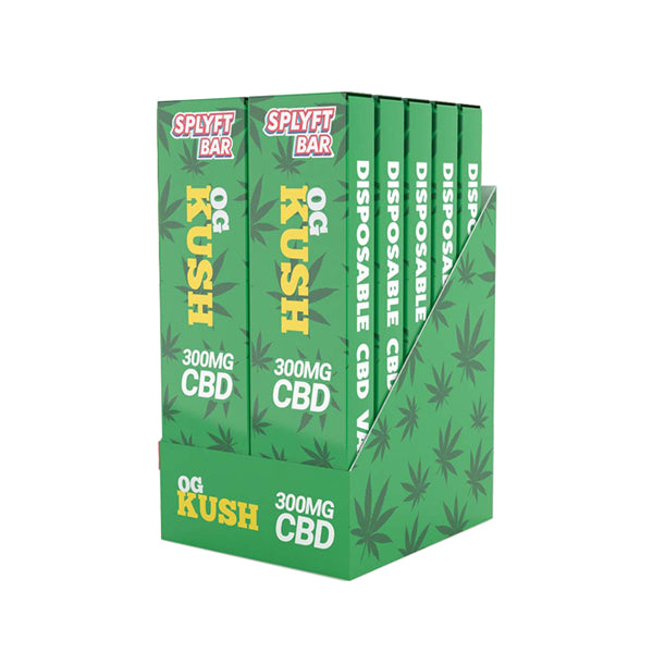 SPLYFT BAR Vape desechable de CBD de espectro completo de 300 mg - 12 sabores