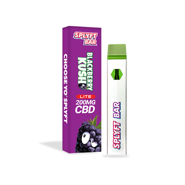 SPLYFT BAR LITE Vape desechable de CBD de espectro completo de 200 mg - 12 sabores