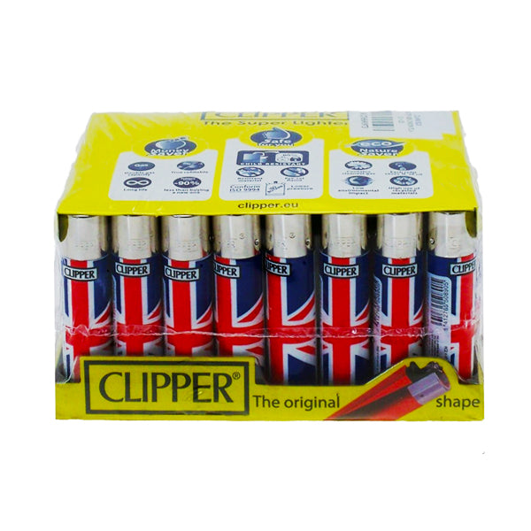 40 Clipper Refillable Classic Lighters Union Jack Flag - CL5C045UKH