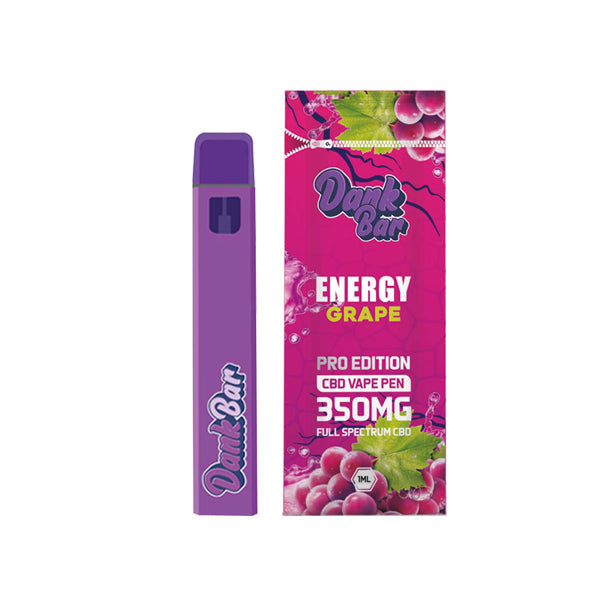 Dank Bar Pro Edition 350mg Full Spectrum CBD Vape Desechable de Purple Dank - 12 sabores