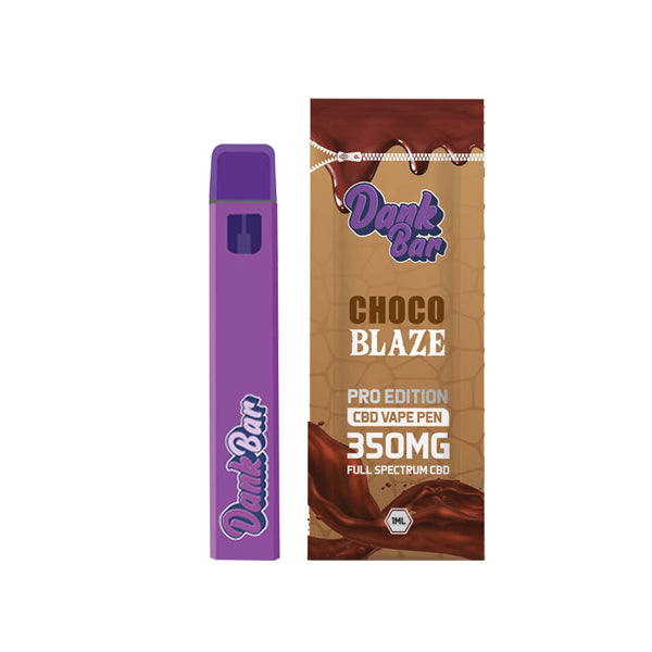 Dank Bar Pro Edition 350mg Full Spectrum CBD Vape Desechable de Purple Dank - 12 sabores