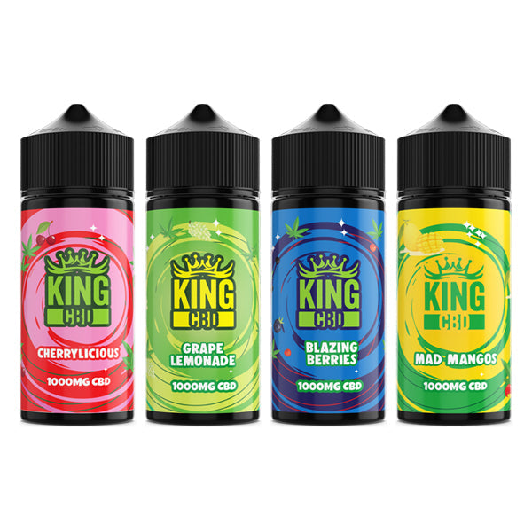 King CBD 1000mg CBD E-líquido 120ml (COMPRE 1 OBTENGA 1 GRATIS)