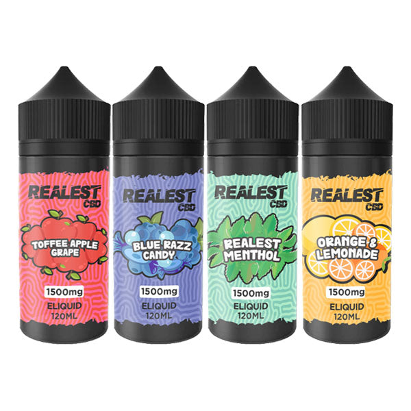 Realest CBD 1500mg Geniş Spektrumlu CBD E-Likit 120ml (1 SATIN AL 1 BEDAVA)