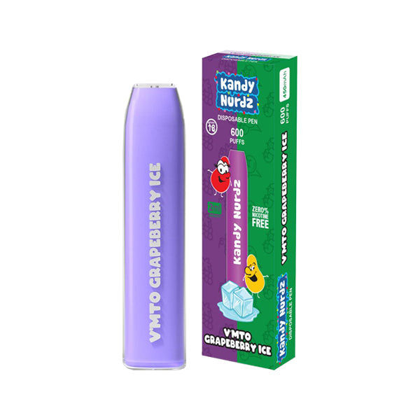 0mg Kandy Nurdz Bar Disposable Vape Pen 600 Puffs