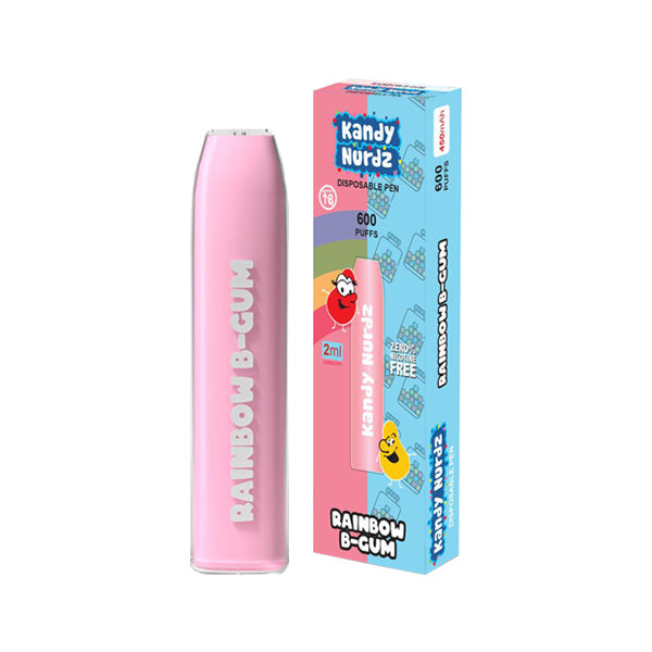 0mg Kandy Nurdz Bar Disposable Vape Pen 600 Puffs