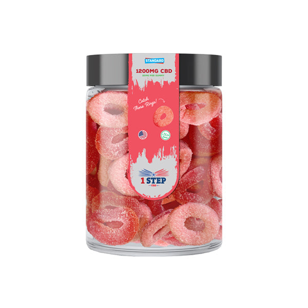 1 Step CBD Standard Gummies 1200mg (400g) (BUY 1 GET 1 FREE)