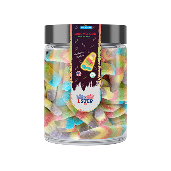 1 Step CBD Standard Neon Gummies 1200mg (400g) (BUY 1 GET 1 FREE)