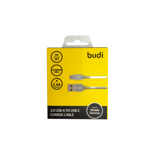 1m Budi Type C USB Cable