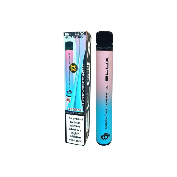 20mg Elux KOV Bar Legacy Series Disposable Vape Device 600 Puffs