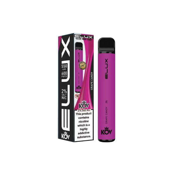 20mg Elux KOV Bar Legacy Series Disposable Vape Device 600 Puffs