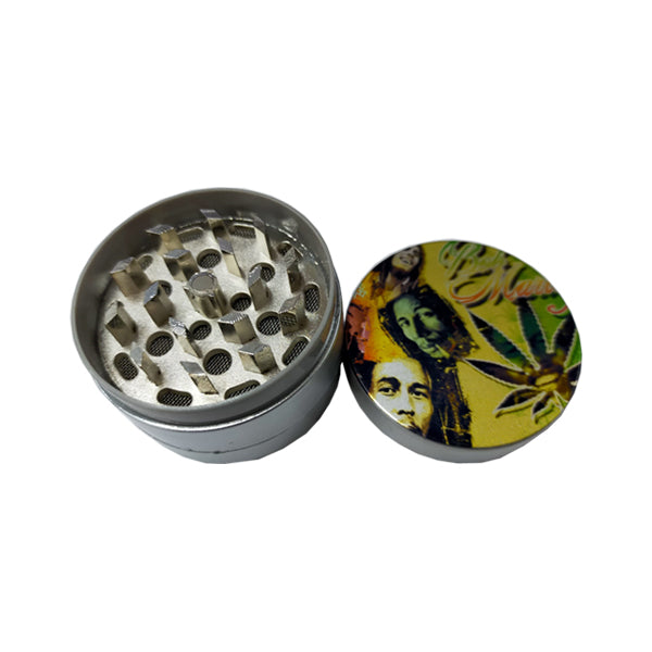 3 Parts Bob Marley Plastic Silver Grinder - HX019