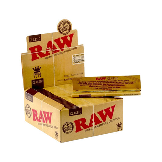 50 papeles de liar Raw Classic King Size Slim