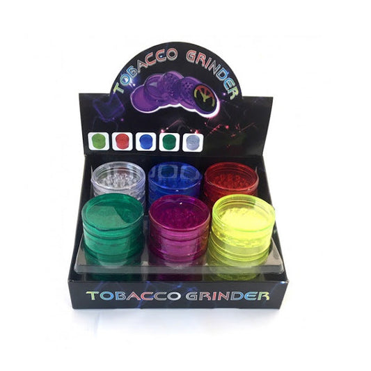 5 piezas de plástico de tabaco de 60 mm con molinillo con estampado de hojas- SMK224LEAF