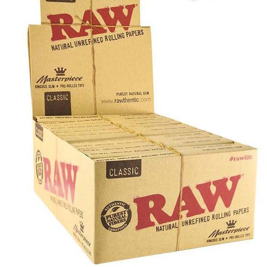 24 Papeles de Liar Raw Classic King Size Slim + Puntas (Connoisseur)