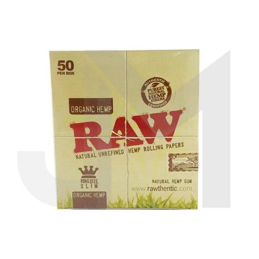 50 Ham Organik Kenevir King Size İnce Haddeleme Kağıtları