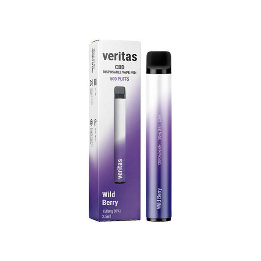 Bolígrafos Vape desechables de CBD de 150 mg de Veritas, 500 bocanadas