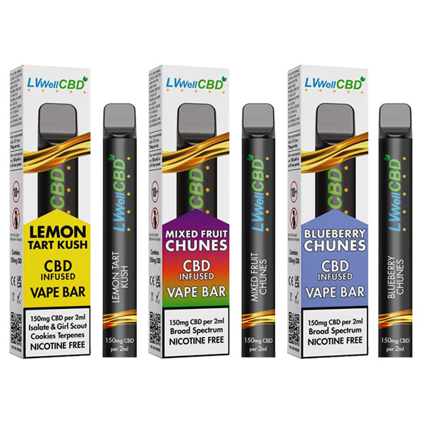 LVWell CBD 150mg Disposable CBD Vape Bar 600 Puffs