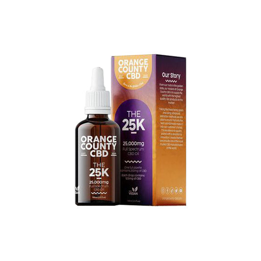 Aceite de CBD de espectro completo de Orange County CBD 25000mg - 100ml