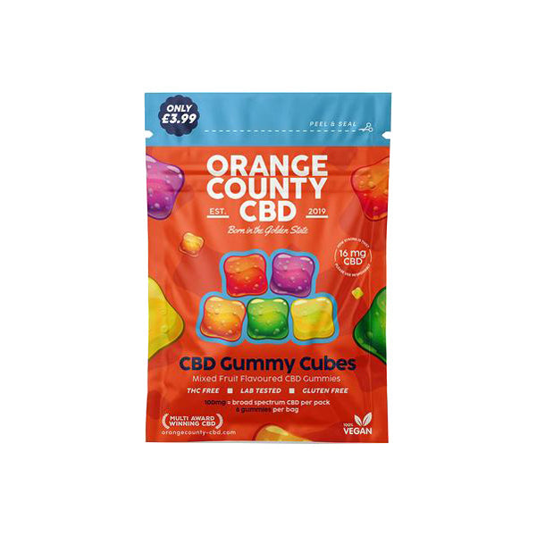 Orange County CBD 100mg Mini CBD Sakızlı Küpler - 6 Parça