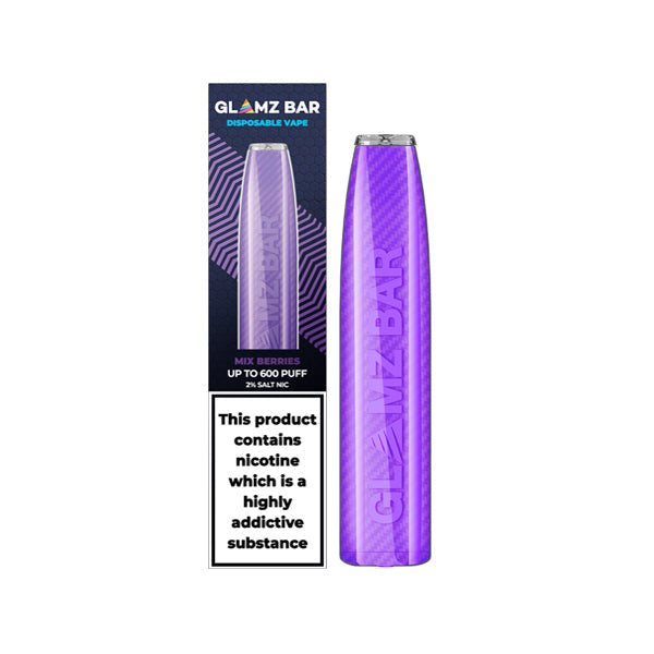 20mg Glamz Bar Disposable Vape Pen 600 Puffs