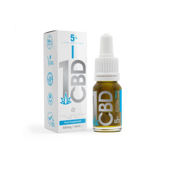 1CBD 5% Cáñamo puro 500mg Aceite de CBD Edición Lite 10ml