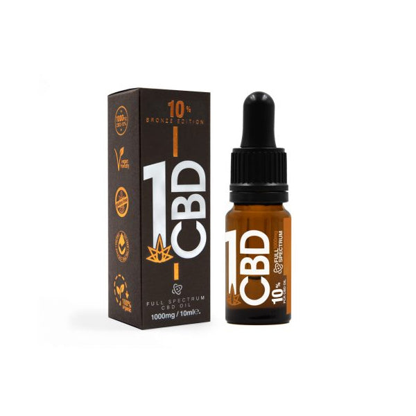 1CBD 10% Cáñamo puro 500mg Aceite de CBD Edición Bronce 5ml