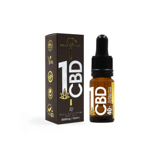 1CBD %40 Saf Kenevir 4000mg CBD Oil Gold Edition 10ml