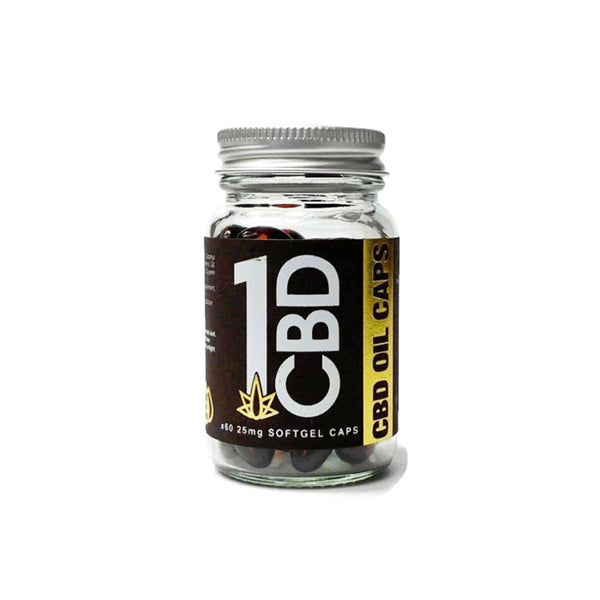 1CBD Yumuşak Jel Kapsüller 25mg CBD 60 Kapsüller