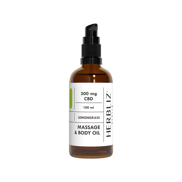 Herbliz 300mg CBD Massage & Body Oil - 100ml