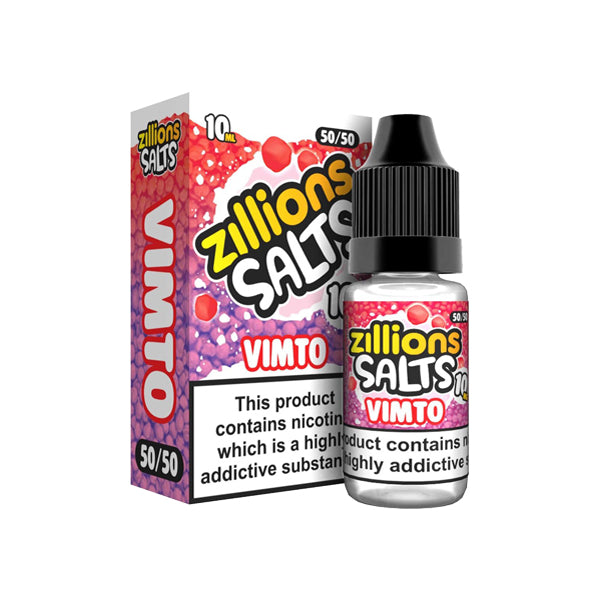 10 mg de sales de Zillions 10 ml de sales de Nic (50VG/50PG)